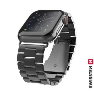 Swissten Apple Watch 42-44mm Metal Band - 46000311 - Noir
