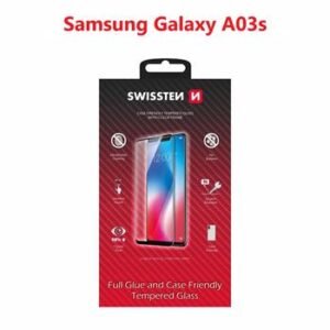 Swissten SM-A037G Galaxy A03s Film Verre Trempé - 54501806 - Full Glue - Noir