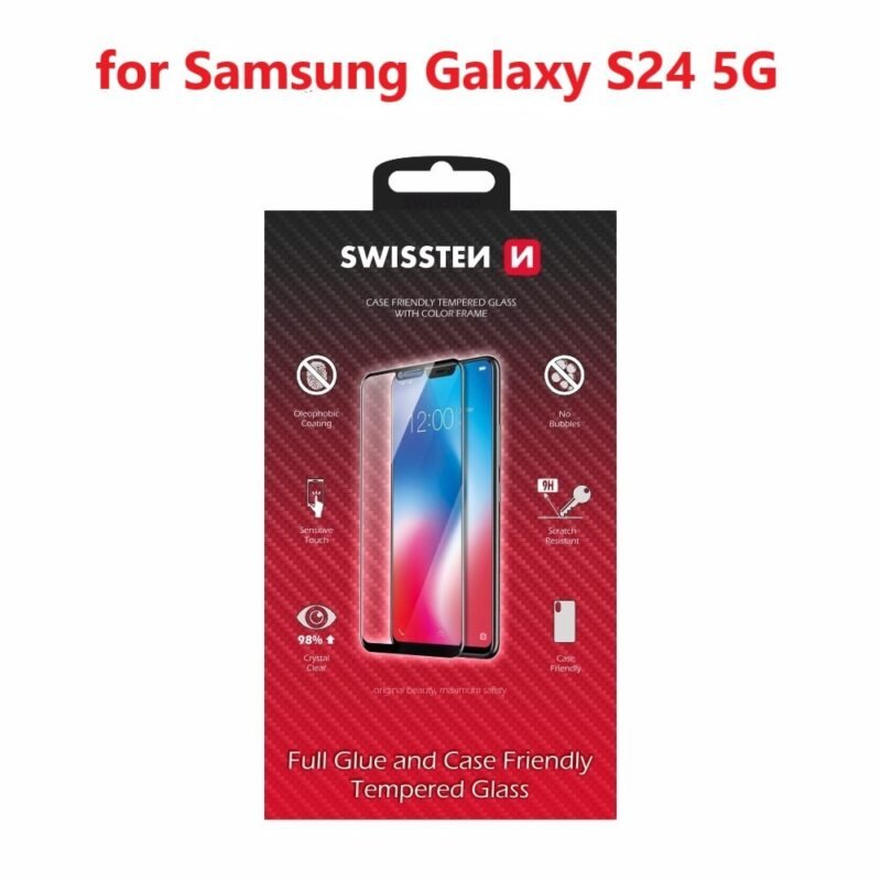Swissten SM-S921B Galaxy S24 Film Verre Trempé - 54501850 - Full Glue - Noir