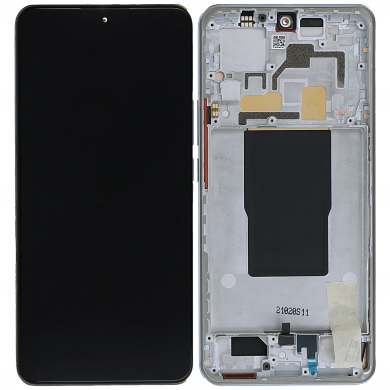 Écran LCD + Tactile Avec Cadre Xiaomi 12T Pro (22081212UG) - 560004L12U00 - Argent