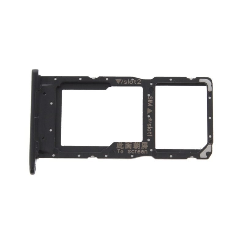 Tiroir Carte SIM Huawei P Smart (2019) (POT-LX1)/P Smart+ (2019) (POT-LX1T)/P Smart (2020) (POT-LX1A) - 51661KQM/51661KQC/51661MCC - Noir