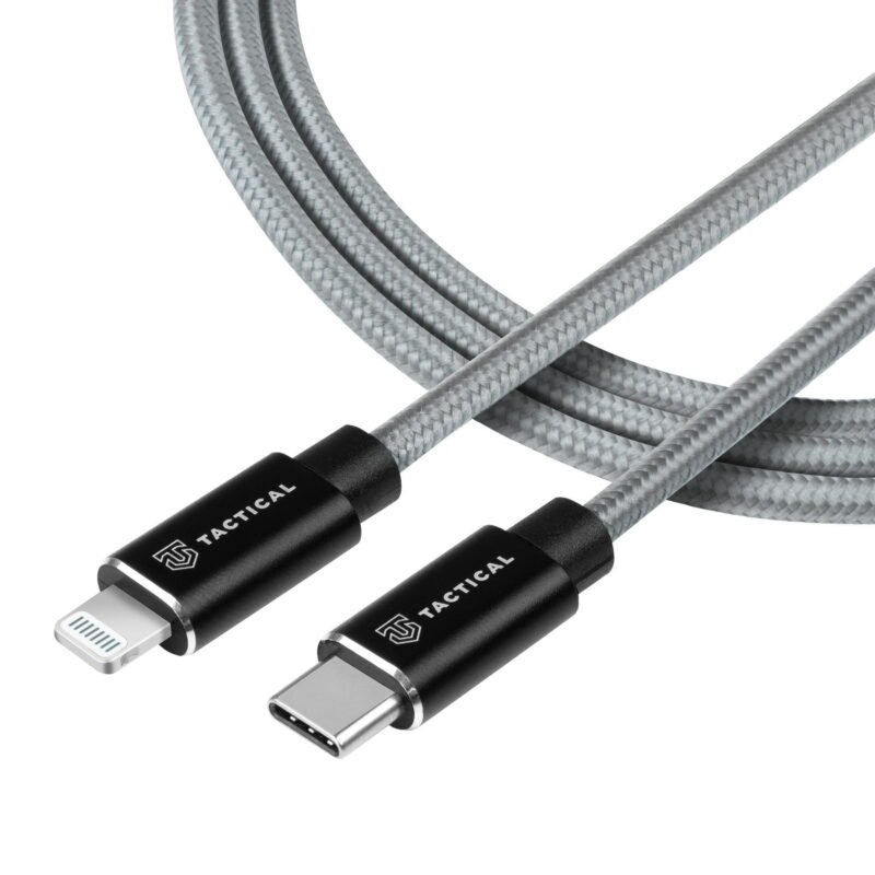 Tactical Fast Rope Kevlar Cable USB-C/Lightning MFi - 8596311153198 - 0.3m - Gris