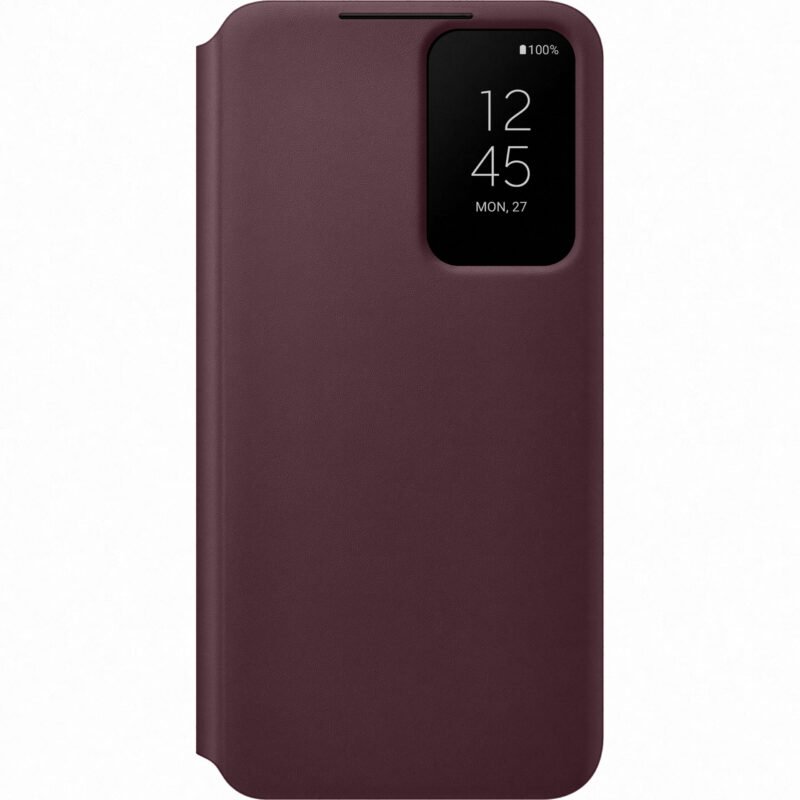 Samsung SM-S901B Galaxy S22 Smart Clear View Cover - EF-ZS901CEEGEE - Burgundy Rouge