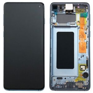 Écran LCD + Tactile Avec Cadre Samsung G973F Galaxy S10 Écran GH82-18850C/GH82-18835C Bleu