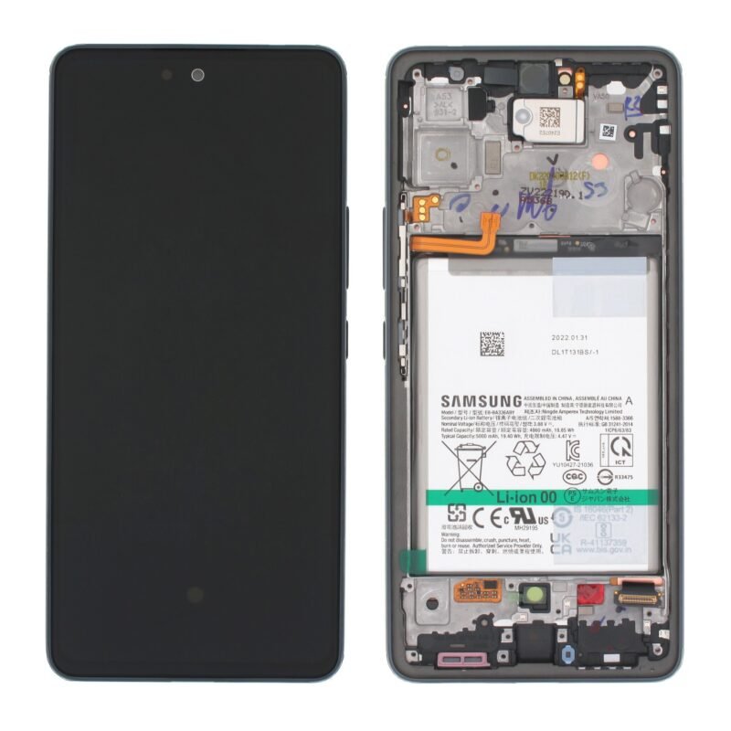 Samsung SM-A536B Galaxy A53 5G Écran LCD + écran tactile + cadre - GH82-28026A - Avec Batterie - Noir