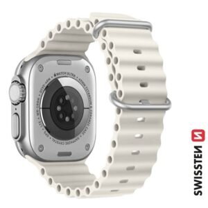 Swissten Apple Watch 42-49mm Bracelet en silicone - 46000403 - Avec Marine Straps - Stone Gris