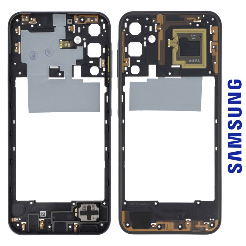 Samsung SM-A155F Galaxy A15 4G Cadre central - GH82-33647A - Avec haut-parleurs - Noir