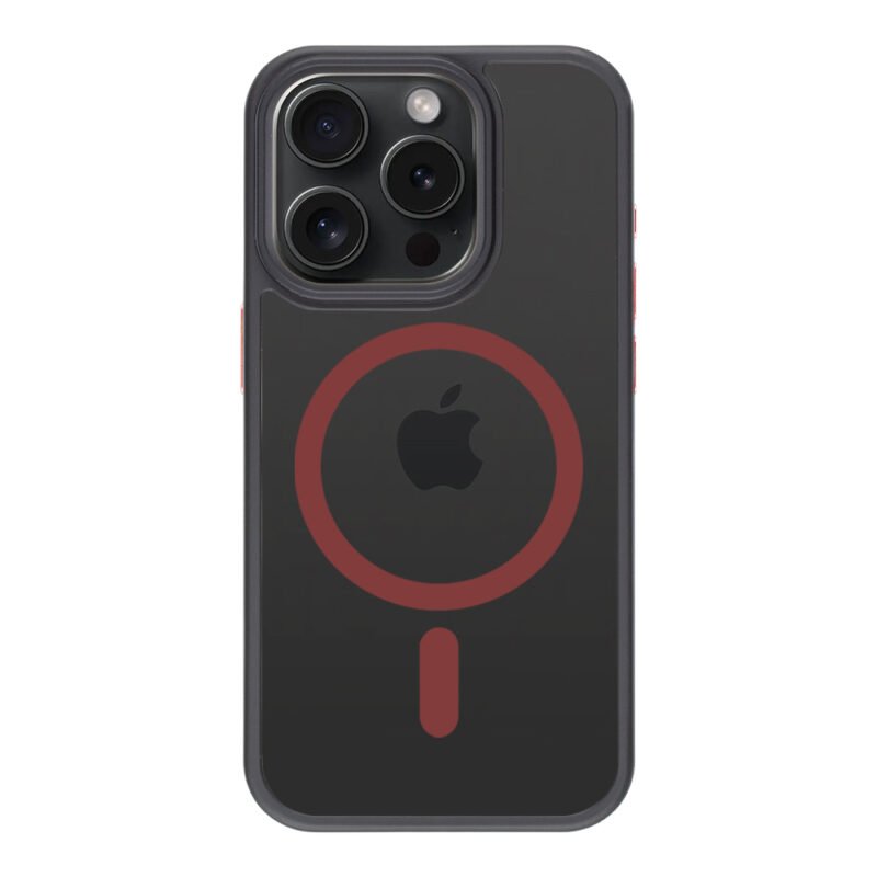 Tactical iPhone 15 Pro Magforce Hyperstealth 2.0 Cover - 8596311250606 - Black/Red