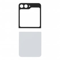 Cache arrière Samsung Galaxy Flip 6 SM-F741B - Haut et bas - Blanc